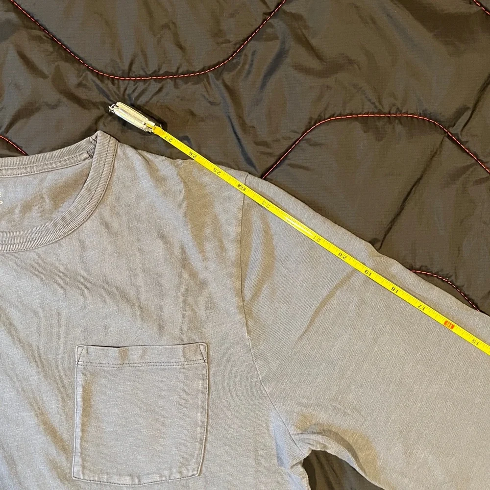 2 J.Crew Long Sleeve Tee Shirts Washed Navy & Washed Black - Picture 4 of 13